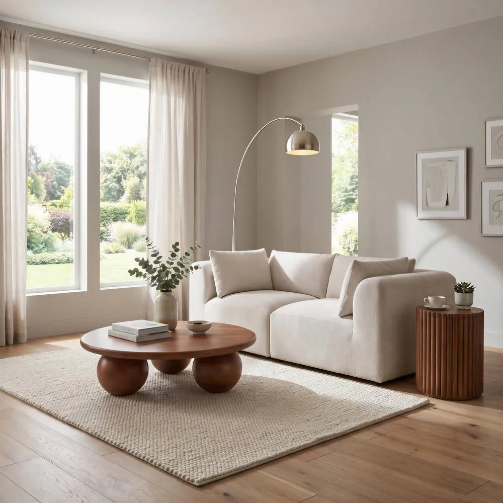 FurnitureboxUK Drift Boucle Fabric 2 Seater Modular Sofa in Cream 6