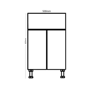 Wickes Broxwood Grey Oak Slimline Depth Vanity Unit - 500mm 2