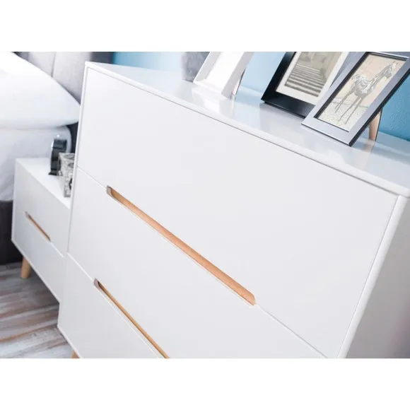 Alicia 3 Drawer Chest, White & Oak 3
