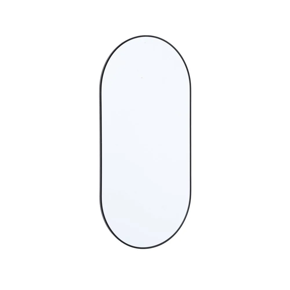 sweeek Oval aluminium mirror 120cm in Black