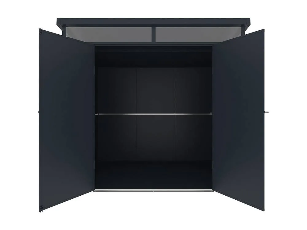 Vente-unique Resin Garden Shed - Anthracite Grey - 4.57 M² - With Floor - MINARO in Dark Grey 6
