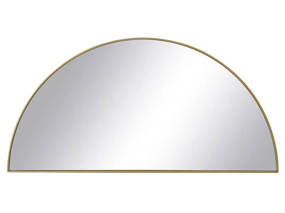 Vente-unique Set Of 2 Half-Circle Design Metal Mirror - W.50 X H.100 Cm - Gilded in Gold 6