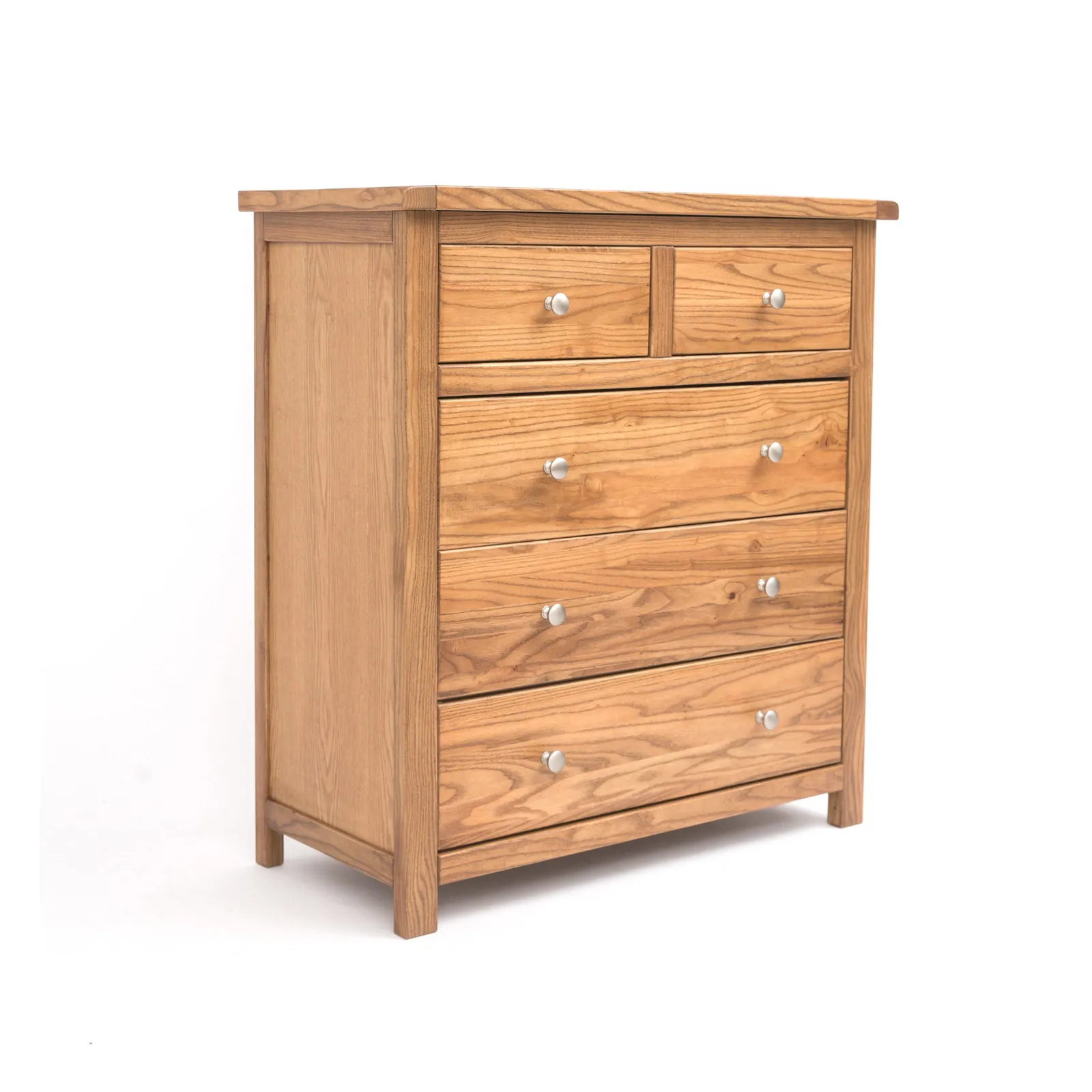Cabinet Bits Trivento 5 Drawer Chest of Drawers Chrome Knob in Natural 3