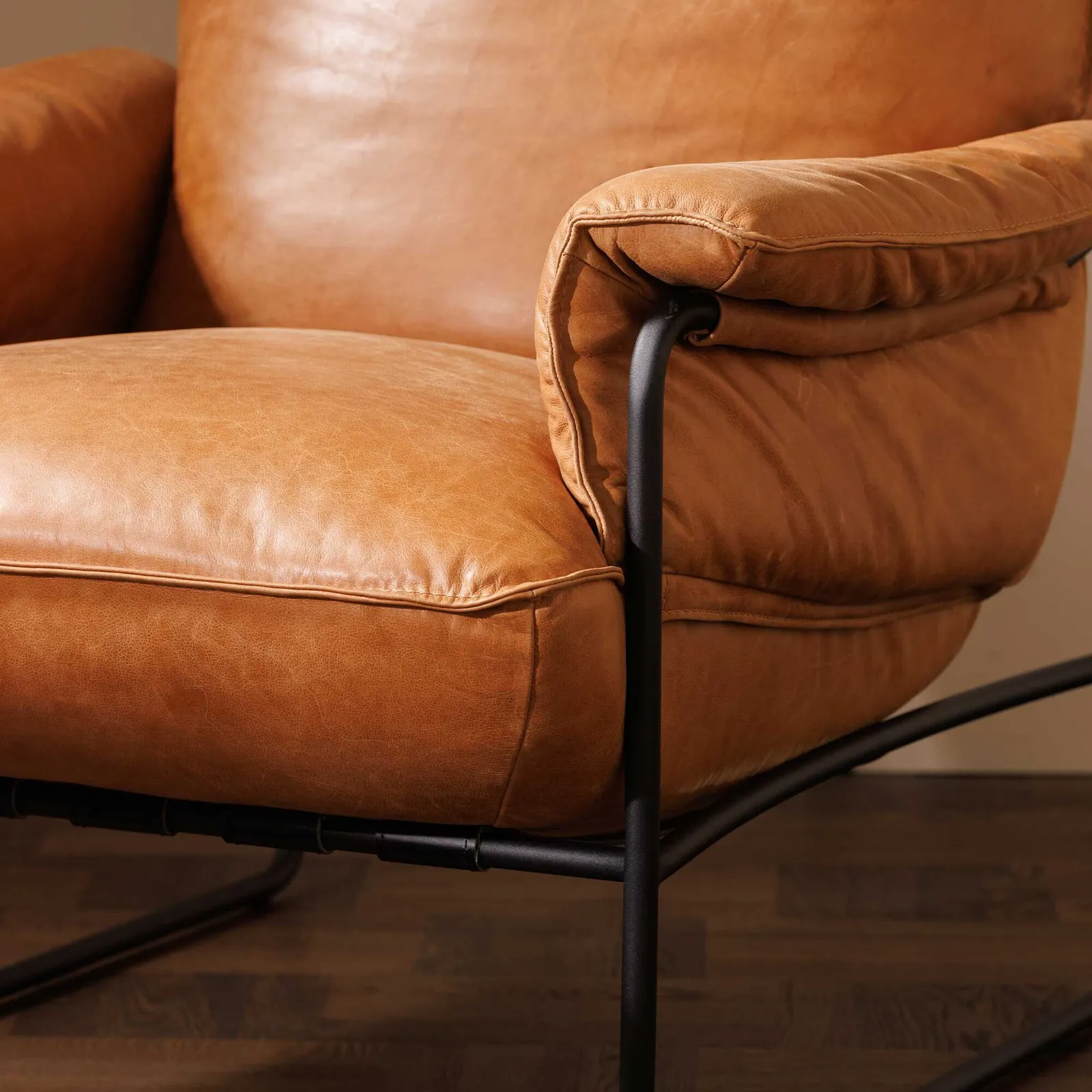 Vinci Accent Chair, Brown Leather | Barker & Stonehouse 5