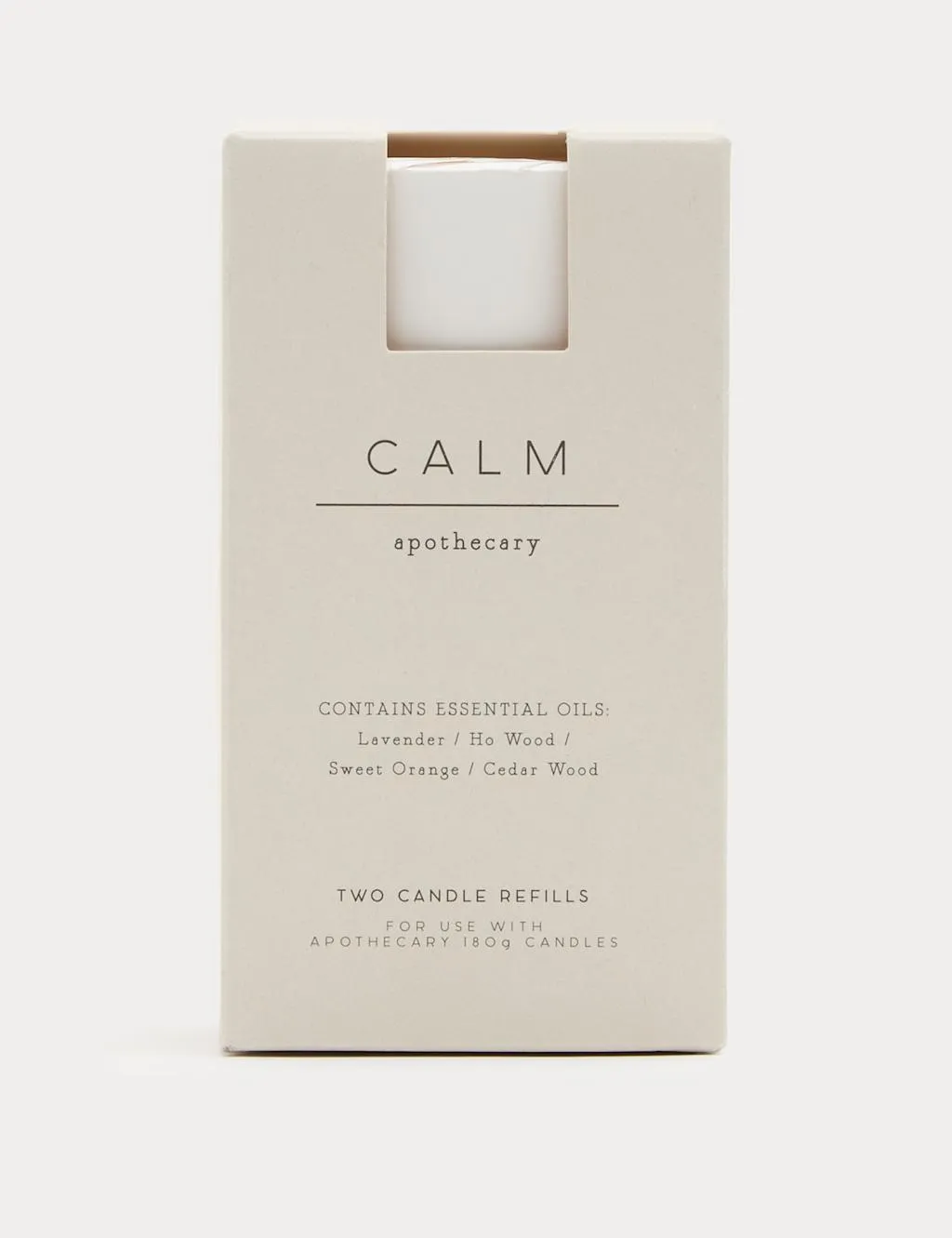 Apothecary Set of 2 Calm Candle Refills White
