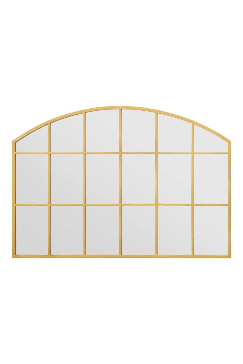 MirrorOutlet Gold Framed Arched Wall Garden Mirror 43" X 29" (110CM X 75CM) 3