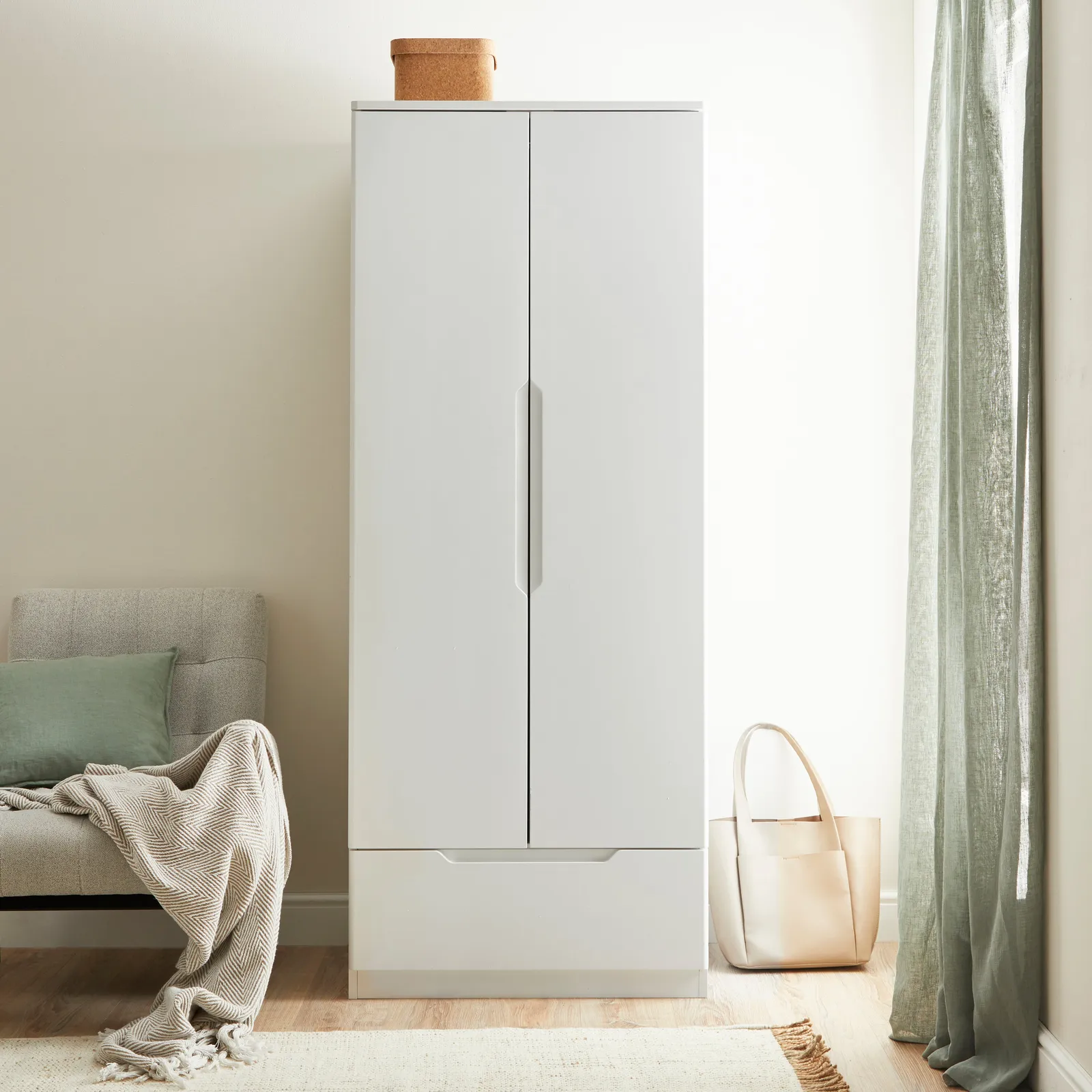 Larson 2 Door Wardrobe White