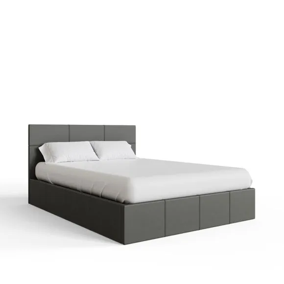 Side Lift Ottoman Bed, Faux Leather 3