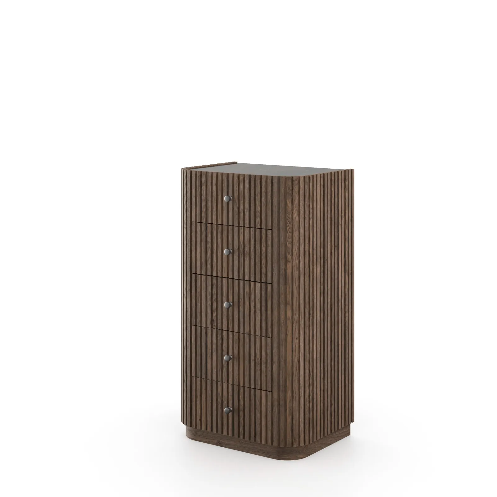 Jacob Tallboy - Dark Wood / Brown Marble