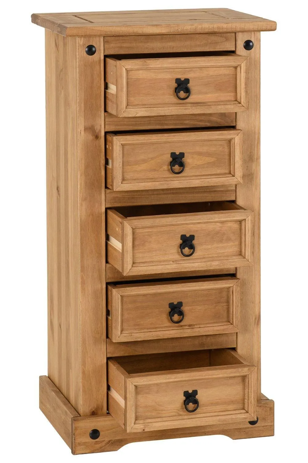 Seconique Corona 5 Drawer Narrow Chest in Natural 3