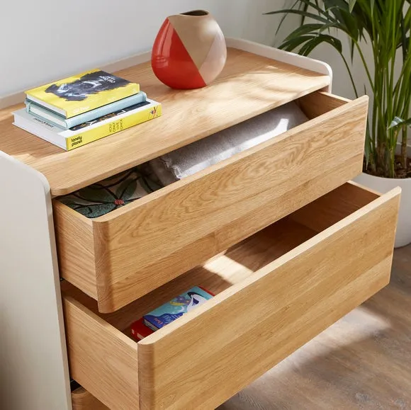 Reggie 3 Drawer Chest, Oak Effect 3