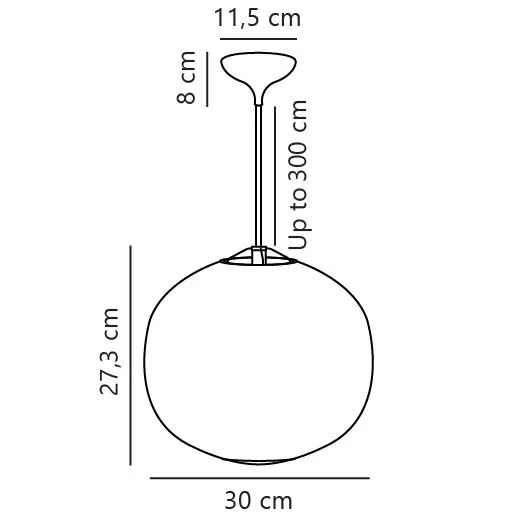 Nordlux Navone Pendant Light Opal White Glass Dining Room E27 Mains 30cm 6