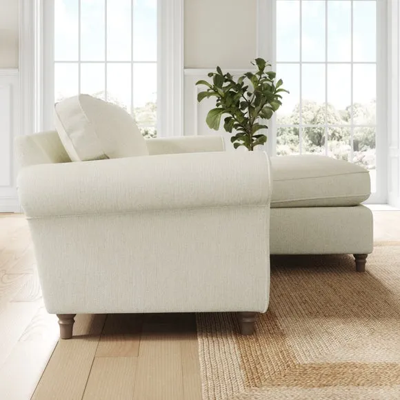 Flori Chunky Chenille Corner Chaise Sofa 2