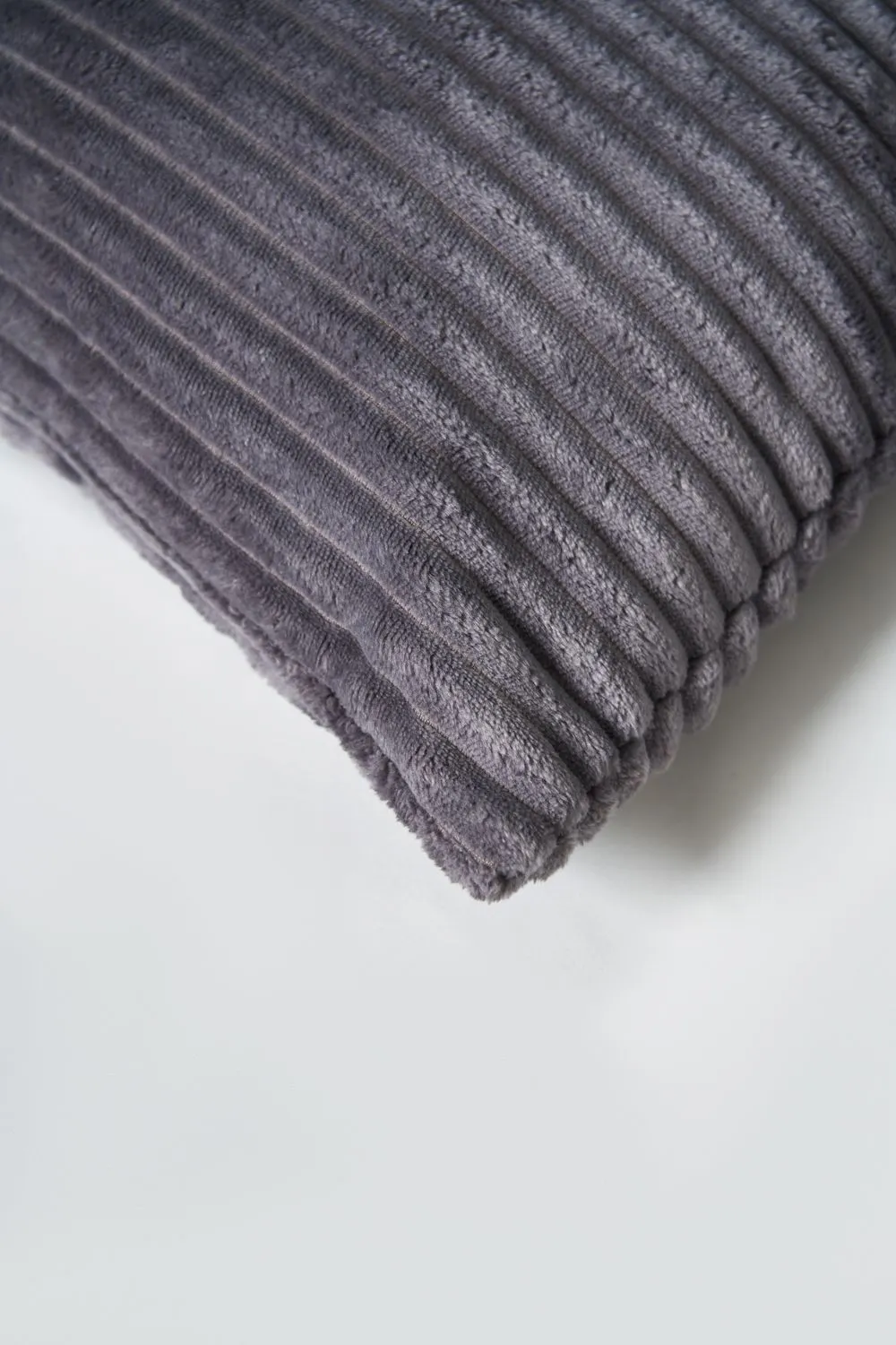 BHS Luxury Ribbon Velvet Cushion in Grey 3