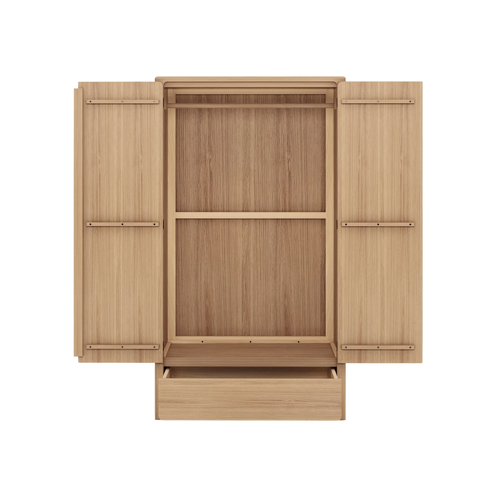 Hadrian 2 Doors 1 Drawer Wardrobe K/D, Neutral Oak | Barker & Stonehouse 6