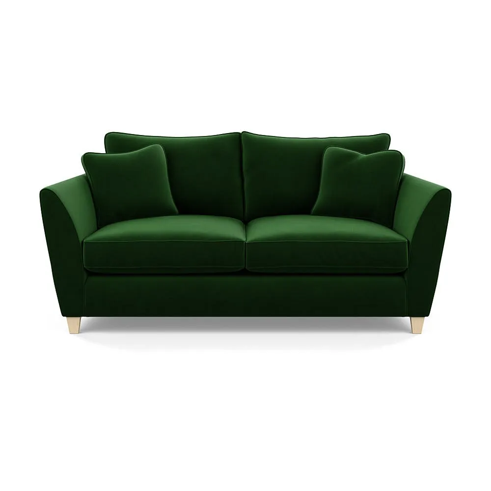 Heal's Torino 3 Seater Sofa Smart Velvet Forest Natural Feet 1