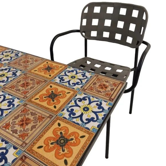 Summer Terrace Torrington Square Patio Table with 4 Karin Chairs 3