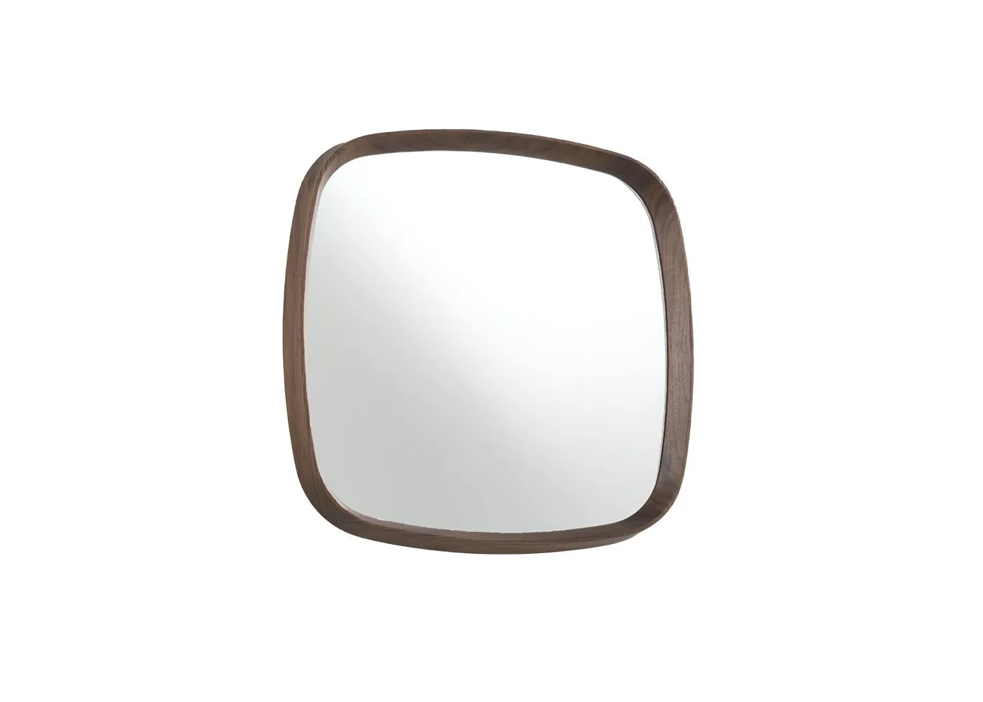 Porada Mix 4 Square Wall Mirror Canaletta Walnut Small