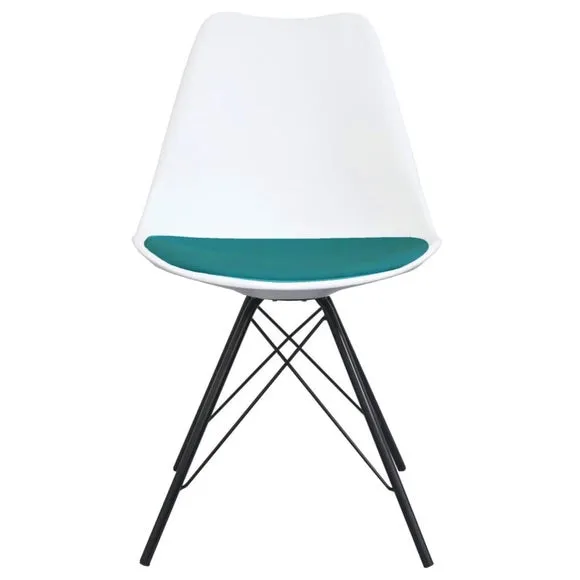 Fusion Living Soho White Plastic Dining Chair 3