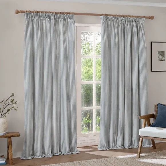 Yard Hebden Striped Pencil Pleat Curtains (Blackout Available) 2