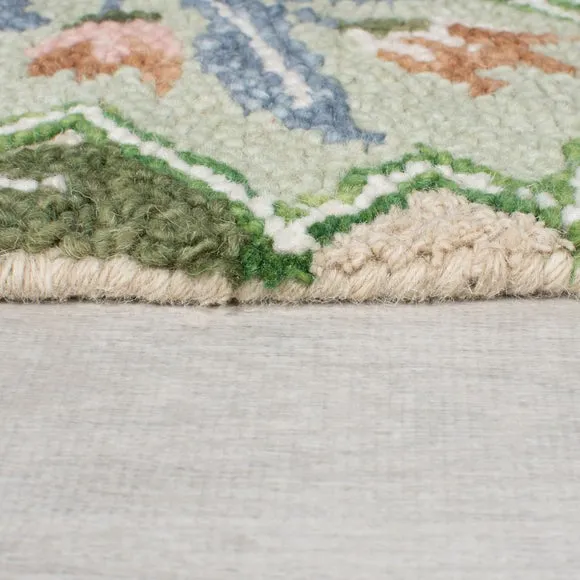 Bryony Floral Shaped Wool Rug 4