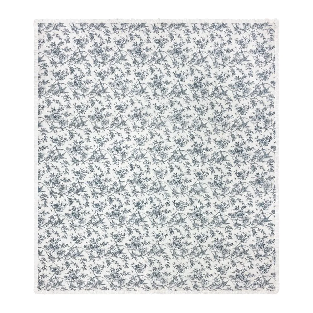 Wylder Hermione Ruffled 100% Cotton Floral Bedspread in White 4