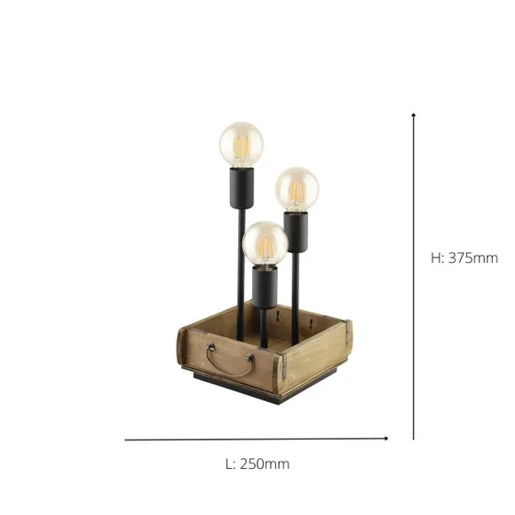 EGLO Tooton Mid Century Industrial Table Lamp 4