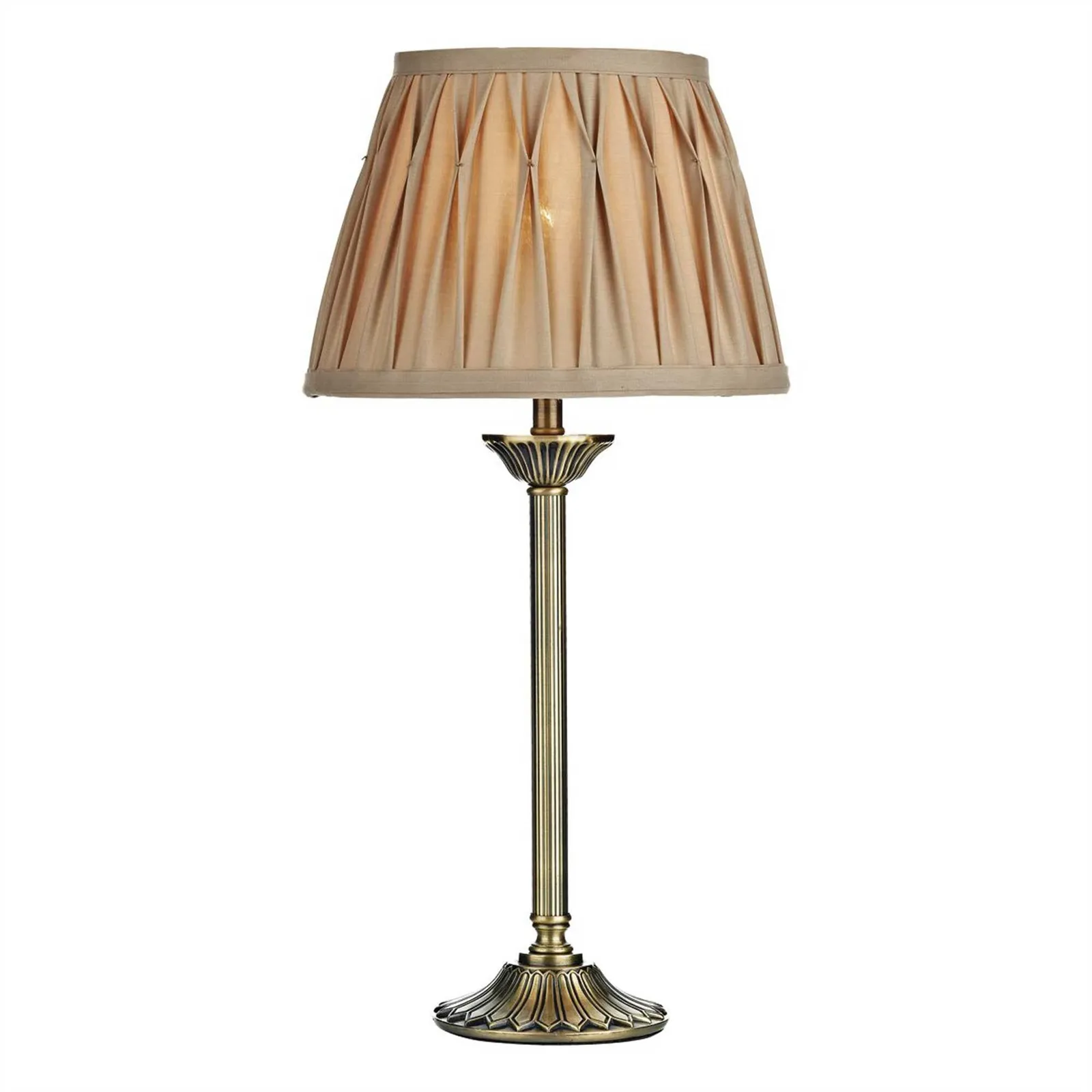 Slim Antique Brass Table Lamp, Gold Metal | Barker & Stonehouse