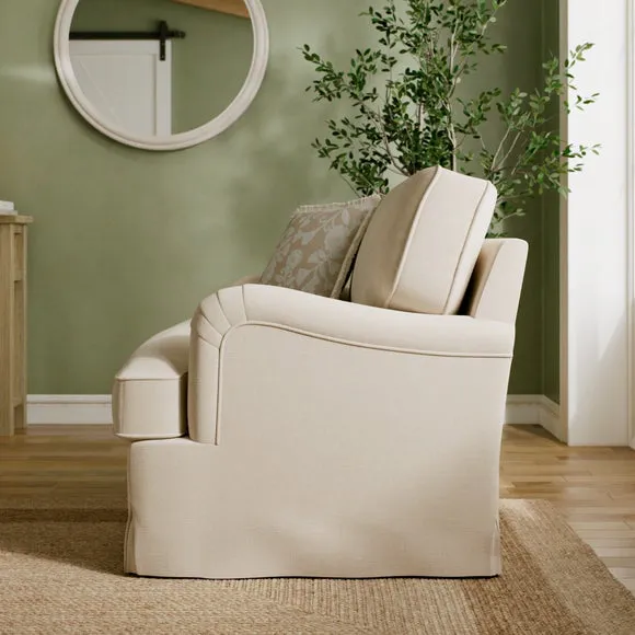 Beatrice II Faux Linen Fixed Loose Cover Snuggle Chair 3