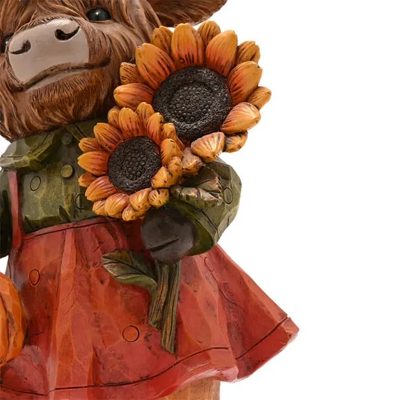 Country Living Highland Cow with Sunflowers Ornament 2