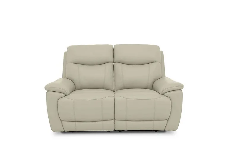 Sloane 2 Seater Leather Sofa - Bone China