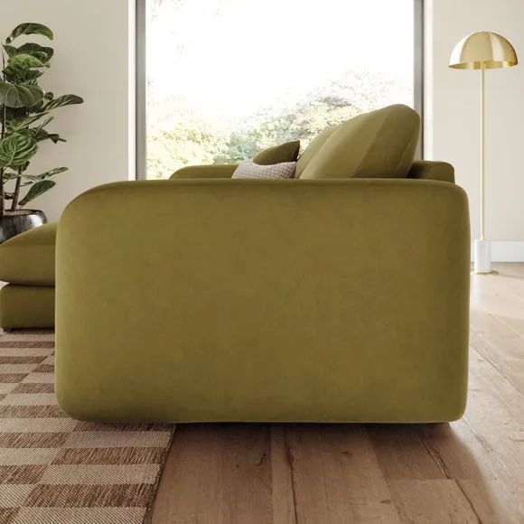Luca Matte Soft Velvet Reversible Corner Chaise Sofa 2