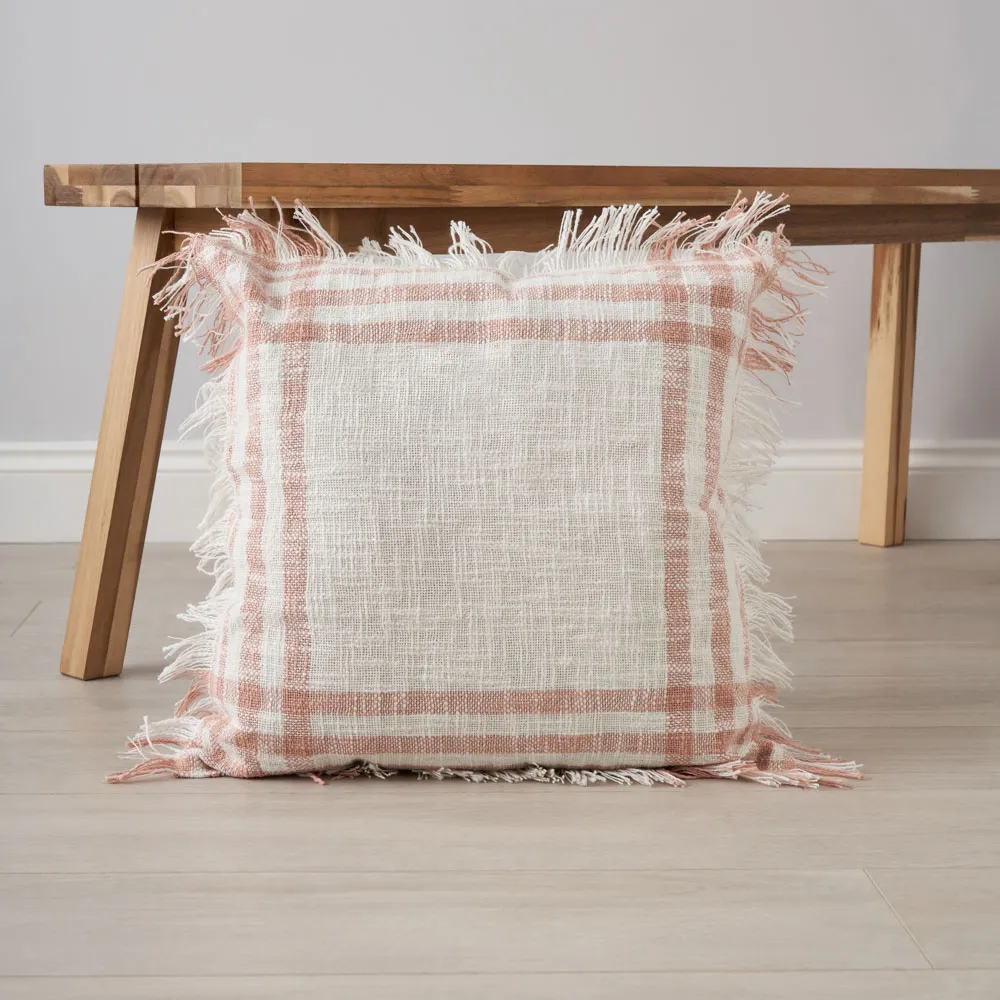 Tula Check Cushion, Pink