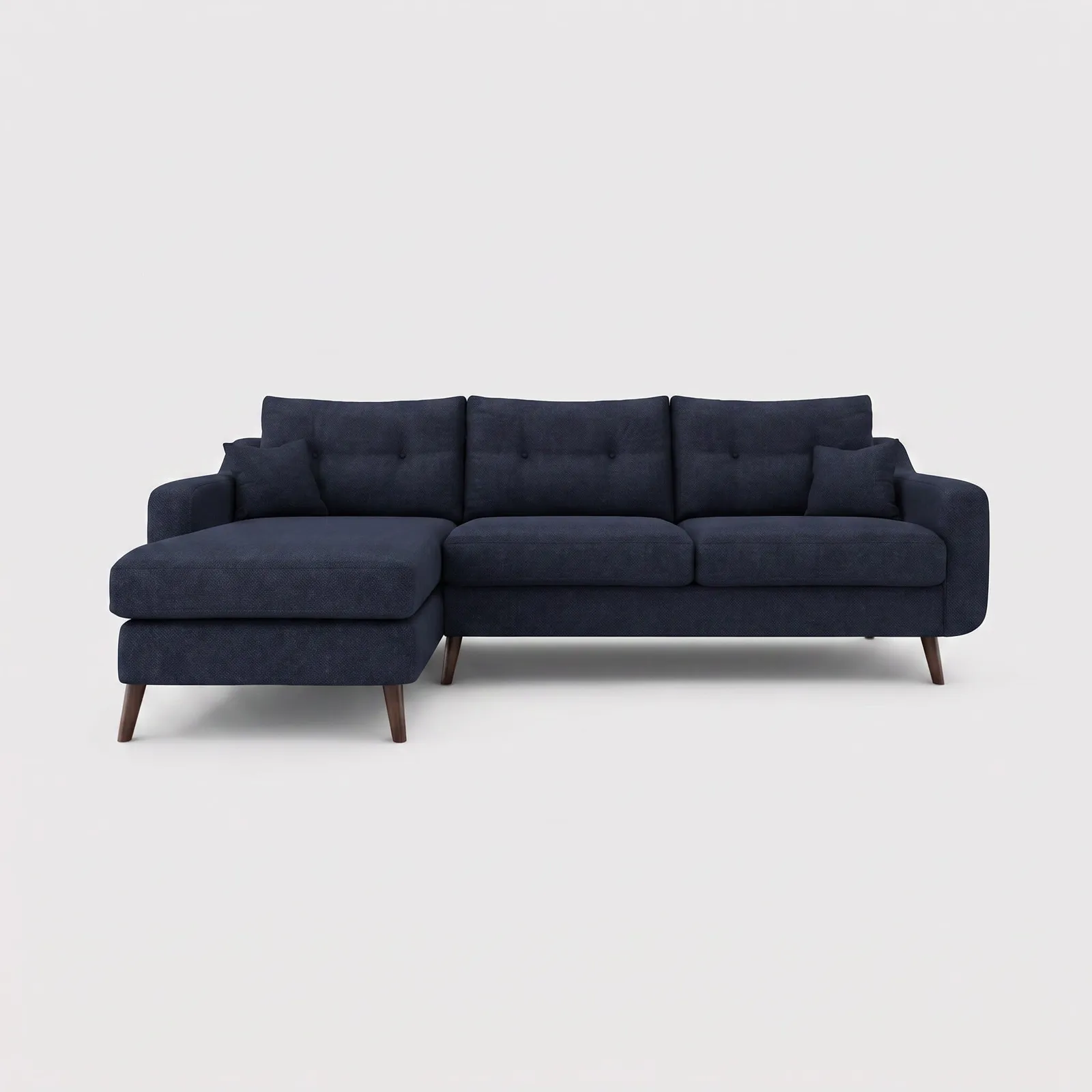 Myers Large Chaise Corner Sofa Left, Navy Fabric | Barker & Stonehouse 1