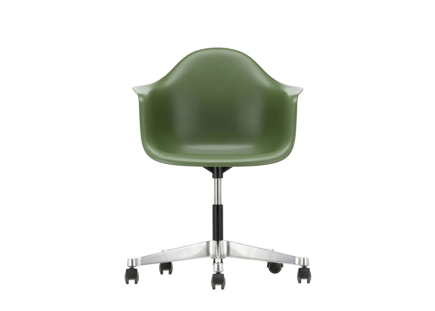 Vitra Eames PACC Armchair New Height Forest Alumimium Base Hard Floor Castors 1