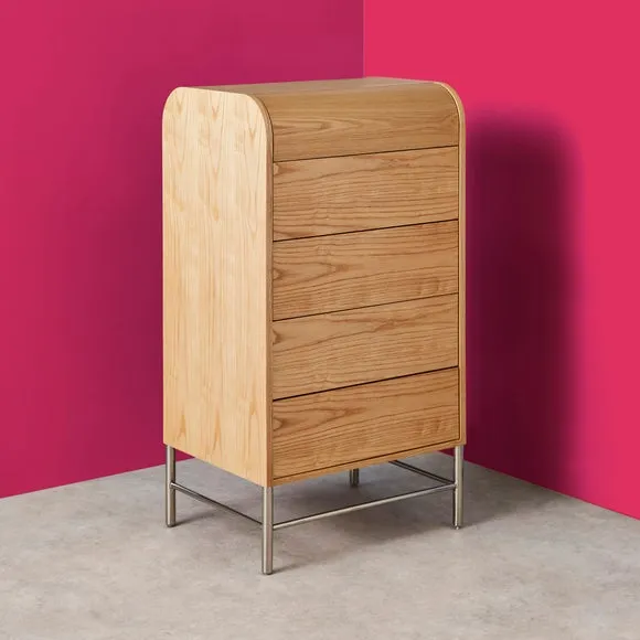 Yinka Ilori Half Log 5 Drawer Chest