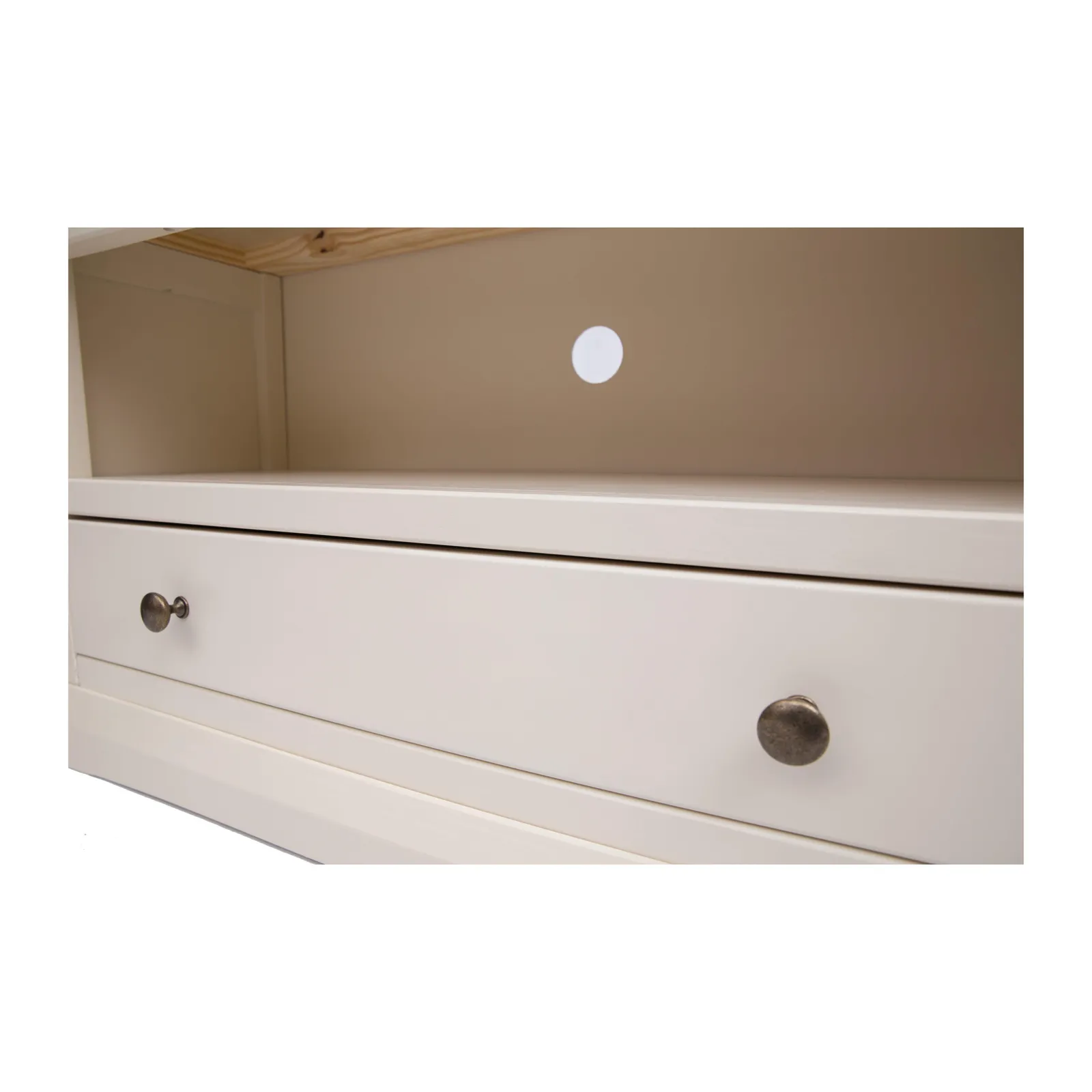 Cabinet Bits Castelli Off-White 1 Drawer TV Cabinet Brass Knob 5
