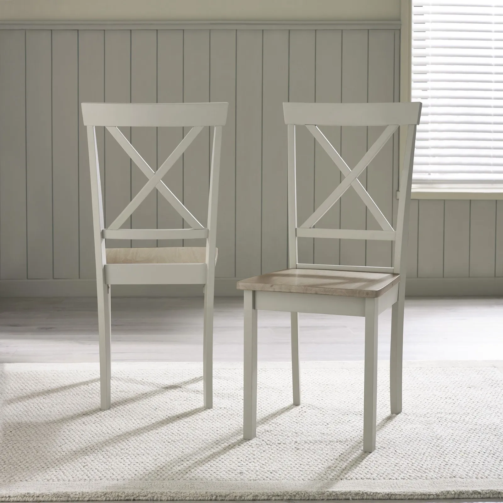FurnitureboxUK Bude Round Wooden Dining Table & 4 Millford Chairs in Grey 6