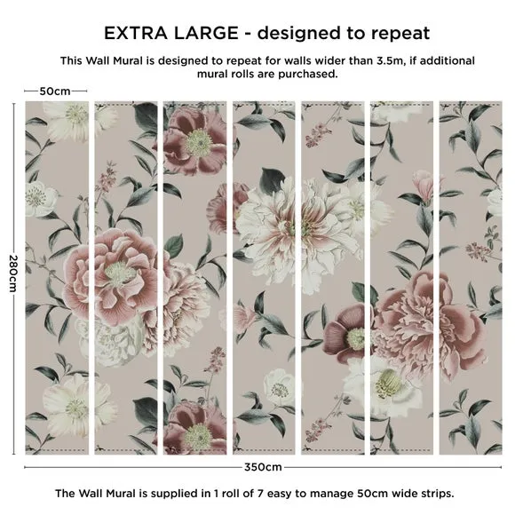 Vintage Floral Wall Mural 4