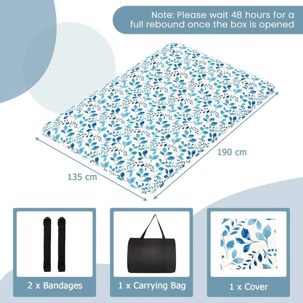 Costway King Size Japanese Floor Mattress Futon Mattress 190x135x10cm 2