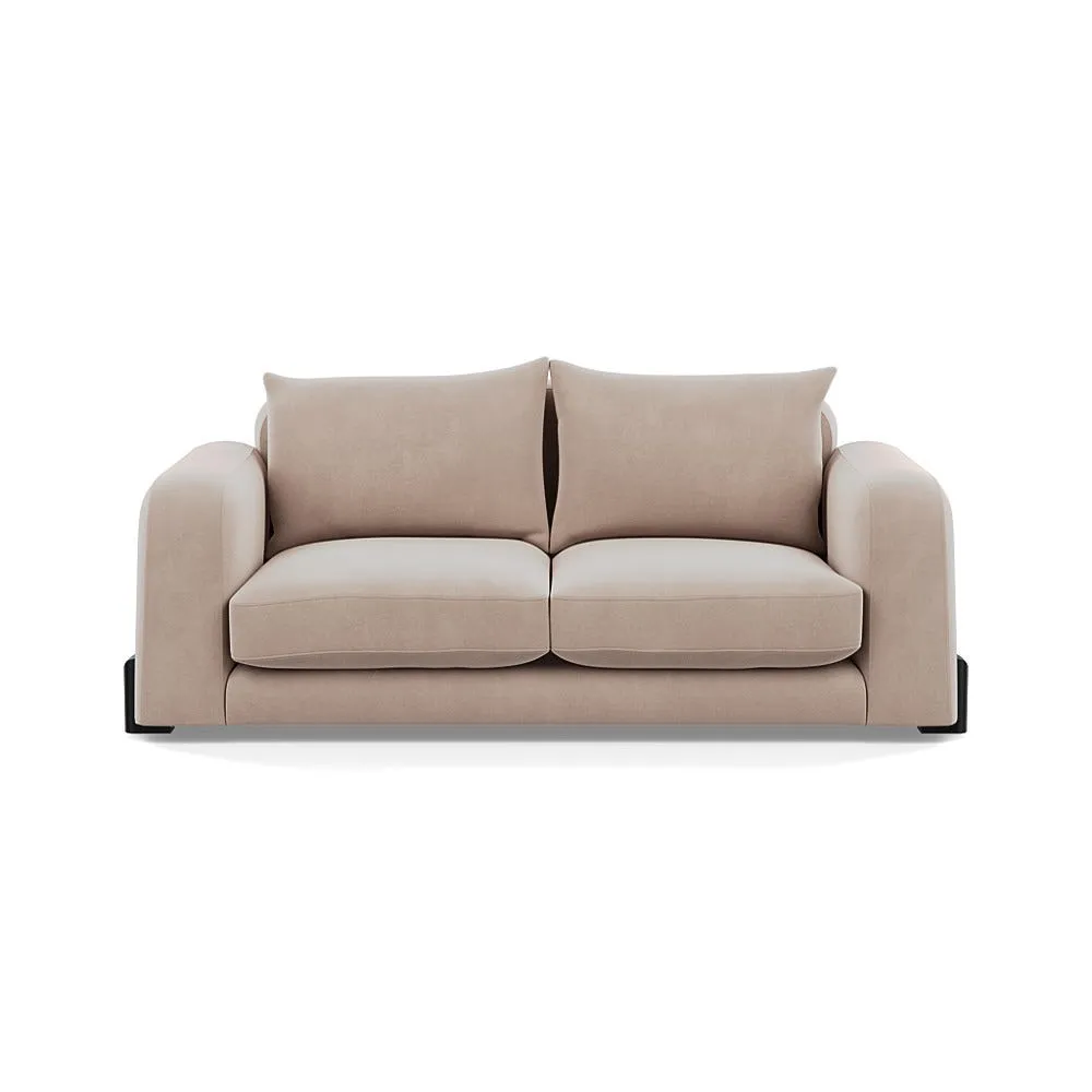 Heal's Nuvola 3 Seater Sofa Smart Velvet Pebble Black Beech Feet 1