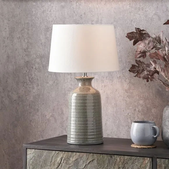 Pacific Lifestyle Helka Ribbed Reactive Glaze Table Lamp 1