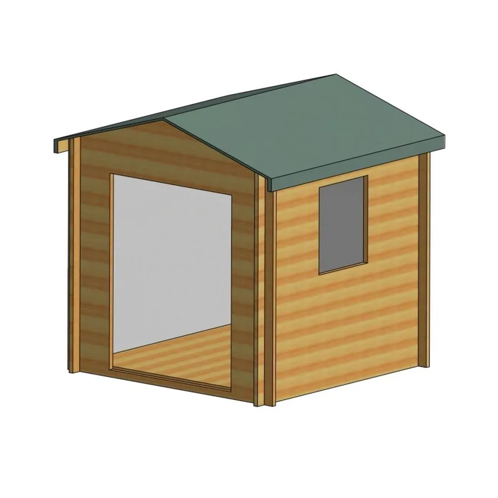 Shires Bradley 19 mm Log Cabin 8 x 8 Feet in Light Brown 5
