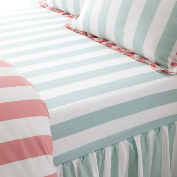 Emmy Stripe 100% Cotton Fitted Sheet