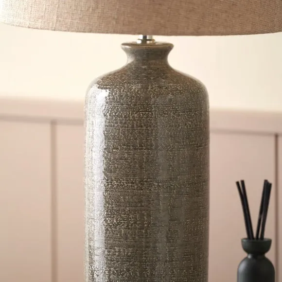 Pacific Lifestyle Lorient Slate Textured Ceramic Table Lamp 3