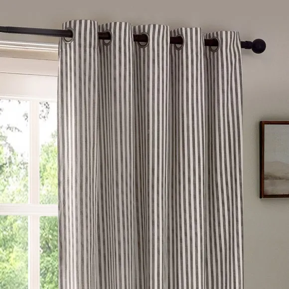 Yard Hebden Striped Eyelet Curtains (Blackout Available) 1