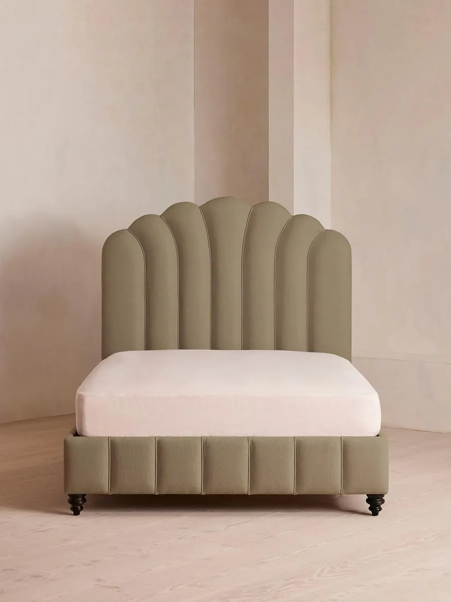 Manette Bed, King, Linen, Sage