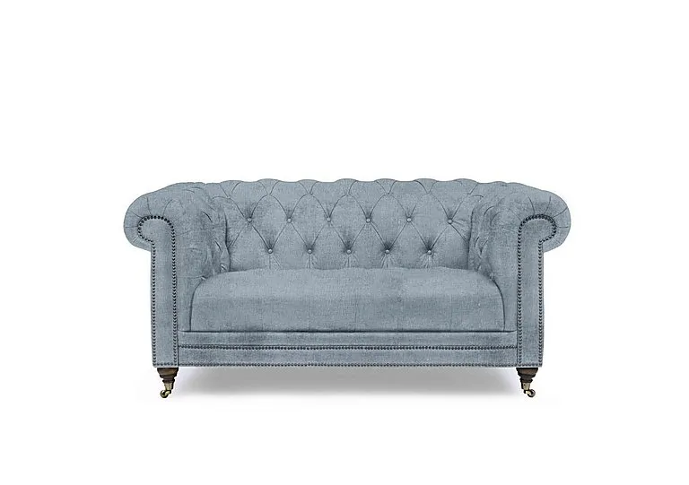 Walter 2 Seater Fabric Chesterfield Sofa - Boathouse Blue