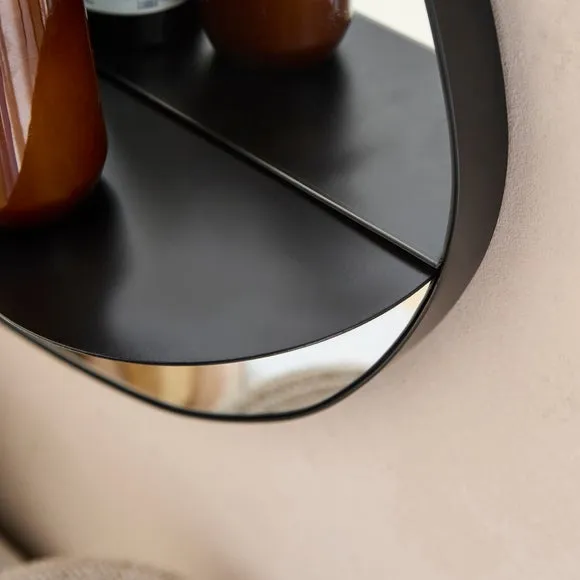 Pebble Wall Mirror with Shelf 2