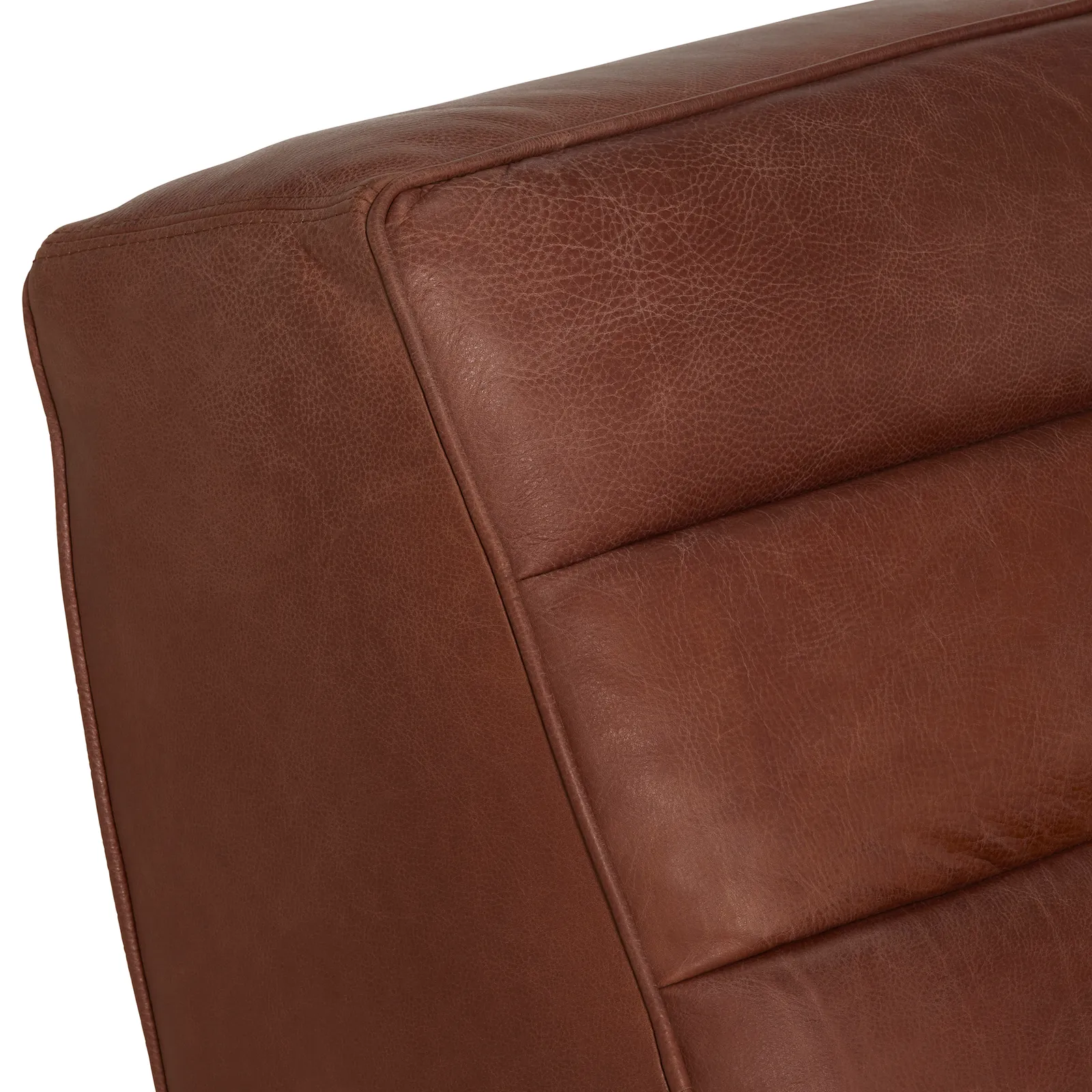 Timothy Oulton Shabby Sectional 2 Seater Modular Sofa, Brown Leather | Barker & Stonehouse 4